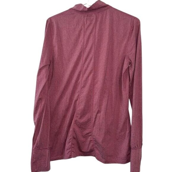 Nomis Womens XL Long Sleeve Maroon Zip-Up Pullover - Picture 6 of 7